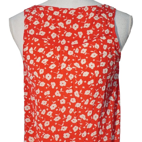 Maeve for Anthro Ardmore Swing Red & White Floral Button-Front Tank - Picture 7 of 10